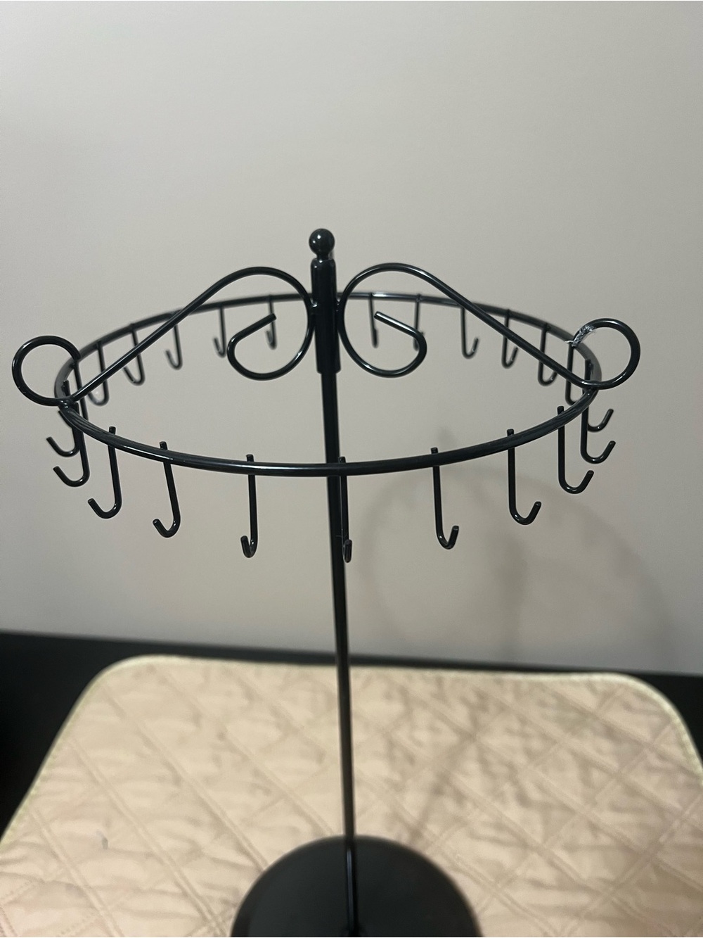 Black Metal Rotating Jewelry Tree Stand - Unbranded - Picture 2 of 4